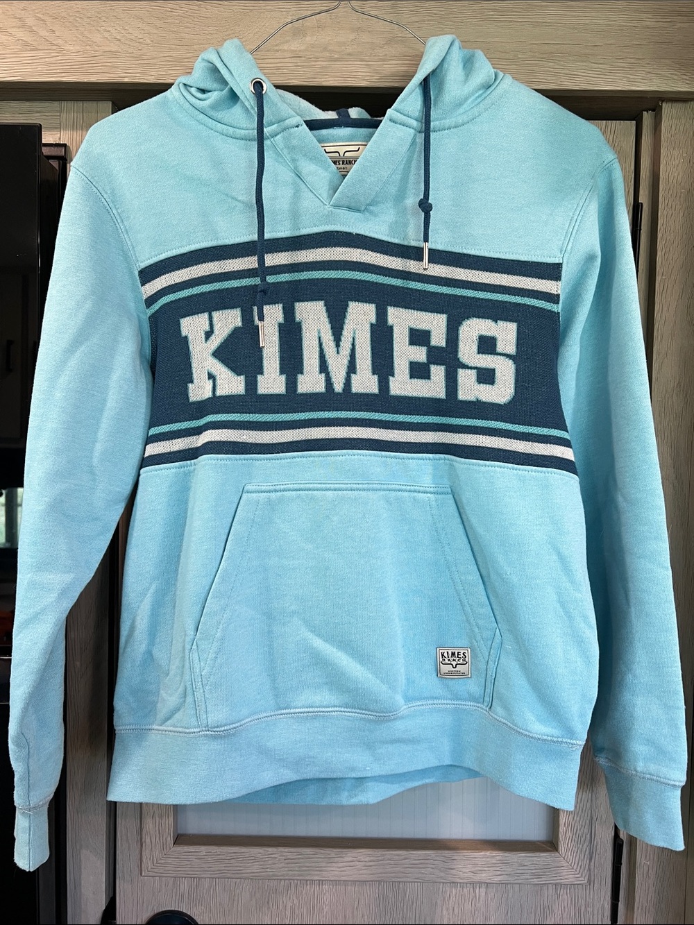 Kimes Ranch women’s Light Blue Logo Hoodie